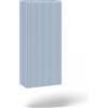 AQA DESIGN pensile bagno, mobile bagno sospeso completamente realizzato in melaminico antigraffio, pensile bagno sospeso reversibile dxsx, apertura push - Azzurro - 35x18x78,2 cm