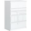 MebLocker Cassettiera 70 cm, 4 Cassetti, Bianco con Frontali Lucidi