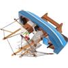 LOLIPPYY Barca a Vela in Legno Massello Decorazione Marina Rustica per Mensola e Tavolo Statuina Miniatura Barca da Pesca per Arredamento Costiero e Festa a Tema Mare