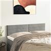 IBUQDDV Testiere Letto Testiera Letto Una Piazza E Mezza Testiera Letto Singolo Spalliera Letto Singolo Testiere 2 pz Grigio Chiaro 72x5x78/88 cm in Velluto per Dormitorio Camere Da Letto Soggiorno