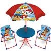ARDITEX PW16153 Set da tavolo (50 x 50 x 48 cm), 2 sedie (38 x 32 x 53 cm) e ombrellone (diametro 110 cm) di Nickelodeon-Paw Patrol