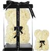 Rose Teddy Bear Rose, Orso Rosa, Orsacchiotto Rosa, Orsacchiotto, Rosa, Idea Regalo Mamma, Donna, Adolescente, Regalo Fatto a Mano, Orsacchiotto, Rosa, Orsacchiotto Rosa, Orsacchiotto, Orsetto Scatola (Bianco Latte)
