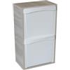 Yellowshop - Mobile colonna in legno a 2 vani per raccolta differenziata rifiuti L40xP25xH68 cm Dividuo colori disponibili bianco, rovere well, olmo perla e frassino moire (Olmo Perla)