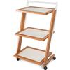 Arredamenti Italia AR_IT 576 Zordan Carrello da Servizio, Legno, Bianco/Ciliegio, 49x41x88 cm