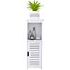 HUOLE Mobile da Bagno, Armadietto da bagno impermeabile, bianco a pavimento, per riporre oggetti per la casa, per WC, camera da letto, cucina, soggiorno, Stile Moderno,26 * 20 * 75cm - Bianco