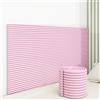 Generic Pannelli Imbottiti Testata letto, DIY Tagliabile Pannelli Imbottiti per Pareti, 200 CM Imbottitura Autoadesiva da Parete Cuscino, Anti-Collisione Tappetino da Muro per Bambini(Rosa,1pcs)