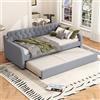 Idemon Divano letto 90x200cm con letto ribaltabile e porta USB (grigio, senza materasso), divano letto con superficie di riposo rimovibile - Moderno design 2 in 1 con pratica porta USB