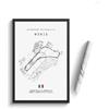 WSJIJY Stampa su Tela F1 Imola Monaco Monza Circuito di Pista Stampa su Tela Wall Art Nordic Poster Estetico Motorsport Racing Room Decor Regalo, 45X60 Cm Senza Cornice