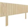 DHOME Testiera in Legno Riciclato DM con Gambe Stile Pallet Verticale Letto Pallet Supporti inclusi (Legno Naturale, 135cm)