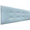DHOME Testata in Similpelle o Tessuto AQUALINE Pro con 2 file di bottoni Testata imbottita Letto di lusso (Similpelle Celeste, 150x50cm (Letti 150/160))