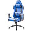 ITEK PLAYCOM PM20 Sedia Gaming ergon. Blu, schienale reclinabile, braccioli e poggiatesta regolabili, sup. lombare, comfort e design, ideale come sedia ufficio, sedia per studio o poltrona per gamer