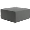 Avalon - Pouf Poggiapiedi Rigido CUBO Mamba Ignifugo Classe 1IM in Ecopelle Nautica, Puff Poggiapiedi, Seduta da Interno ed Esterno, Professionale Comodo Impermeabile, Made in IT(90cm-Grigio Scuro)