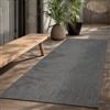 the carpet Mistra - robusto tappeto per esterni, resistente alle intemperie e ai raggi UV, adatto a balcone, terrazza, giardino d'inverno o cucina e sala da pranzo, antracite, 80x200 cm