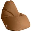 Avalon Puff Poltrona Sacco Grande Bag L Mamba 80x80x125cm - 300 Litri Made in Italy in Finta pelle Imbottito per Ambiente Interno ed Esterno Colore Cuoio