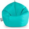 Happers Pouf Bambini Poltrona Morbida a Sacco per Sedersi con Imbottitura Puff per Gioco Relax Lettura Puffo Interno Ecopelle Quotidiano di lunga Durata Turchese