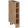 Vicco Scaffale da cucina R-Line, Rovere dorato, 15 cm senza piano di lavoro, per la libera combinazione all'interno di sistemi cucina modulari