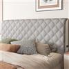 AYUOEODM Copritestata Letto Copertura/Copri Testiere Letto Matrimoniale/Singolo/una Piazza E Mezza Imbottito Colore Tortora,Velluto Elasticizzato Morbido Tessuto Universale ( Color : Grey , Size : 130cm(51.1in