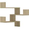 vidaXL Mensole a Muro Angolari 2 pz Rovere Sonoma 40x40x50cmTruciolato
