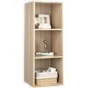 fevarbord Libreria a 3 Cubi,Libreria Mensola con 3 scomparti,Scaffale da Esposizione,Portaoggetti Autoportante,per Soggiorno,Ufficio,Camera da Letto 30 x 30 x 80 cm (Rovere)