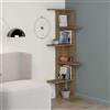 Totò Piccinni Libreria KORA angolare in legno 6 Ripiani dal design moderno 37x22x141h (Rovere Antico)