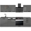 B BELINI GROUP Belini cucina 240 cm Susan, con piano di lavoro, argento lucido