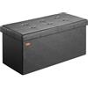 Casaria® Pouf Salvaspazio 80x40x40cm Panca Poggiapiedi Portaoggetti Fodera Imbottita Similpelle Camera Soggiorno Corridoio