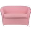 Totò Piccinni Divano POZZETTO 2 posti Alta QUALITA' Made in Italy A.76xL.123xP.67cm (Ecopelle Rosa)