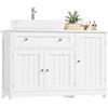 FOREHILL 90CM Mobile Sottolavabo per Bagno con 3 Ante e 1 Cassetti Bianco