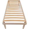 Michelangelo HomeRelax - Rete Letto Singola 80x190 Legno Massello Faggio, Altezza PERSONALIZZATA, Ortopedica, 5 Piedi Smontabili, Doghe in Faggio, Rinforzata, Durevole e Robusta, Made in Italy