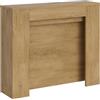 Itamoby, Consolle allungabile 90x25/211 cm Kiba quercia natura allunghe interne