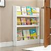 yurstcggh 3 Livelli Libreria,Libreria Montessoriana per Bambini,Legno,Scaffale Stretto Dietro La Porta,Mensole Cameretta Salvaspazio,per Camera da Letto,Soggiorno,Casa,Ufficio,Dietro Doo