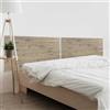 DHOME Testiera in Legno Riciclato DM con Gambe Stile Pallet Orizzontale Letto Pallet Supporti inclusi (210cm Doppio, Quercia)