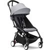Stokke Passeggino Stokke YOYO3 da 6 mesi - Include telaio nero/cuscino seduta Stone + Capottina - Si ripiega e si apre in un lampo - Leggero e compatto - Compatibile con il bagaglio a mano