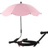 JUOPZKENN Parasole universale per passeggino, protezione UV, con morsetto a 360 gradi, per sedie da spiaggia, impermeabile, portatile, per passeggini, carrelli da golf e sedie a rotelle (rosa)