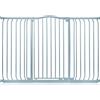 Safetots Cancelletto di Sicurezza Extra Alto con Parte Superiore Incurvata, 143cm - 152cm, Grigio Opaco, Extra Alto con 100cm di Altezza, Montaggio a Pressione per Scale, Barriera di Sicurezza