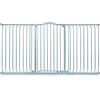 Safetots Cancelletto di Sicurezza Extra Alto con Parte Superiore Incurvata, 179cm - 188cm, Grigio Opaco, Extra Alto con 100cm di Altezza, Montaggio a Pressione per Scale, Barriera di Sicurezza