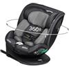 Ms Milos I-Size - Seggiolino da auto girevole a 360°, con ISOFIX e TOP Tether, 40-150 cm (0-36 kg), circa 0-12 anni - Reclinabile e Imbottita - ECE R129