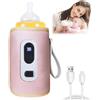 KTW1A3 Scaldabiberon Portatile, USB Scaldabiberon Borsa Termica Borsa per Biberon da Viaggio, Temperatura Costante Biberon Riscaldatore, Baby Bottle Warmer Con Display LCD Per Esterno/Auto/Viaggio