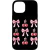 Coquette Bow Aesthetic Cherry Graphic Wo Custodia per iPhone 15 Pink Coquette Bow Cherry Ribbon Estetica Ragazzi Giovani