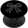 Coquette Bow Aesthetic Christmas Graphic Natale Luci Nastro Fiocco Coquette Estetica Vacanza Ragazze PopSockets PopGrip Adesivo