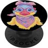 Kawaii Whimsical Pastel Barnyard Face Gr Cute Pig Farm Ritratto Animali Amante Grafica Rosa Occhiali PopSockets PopGrip Adesivo