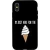 Ice Cream Party & Gelato Gifts Custodia per iPhone X/XS Sono qui solo per il meme del gelato Cute Vanilla Soft Serve
