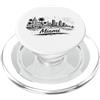 Miami Vibes Collection Miami, Florida, spiaggia, skyline città, palme, sole PopSockets PopGrip per MagSafe