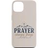 Faith Revival Studio Custodia per iPhone 13 La preghiera cambia le cose Fede cristiana Croce Montagne