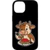 cow pasta farm humor foodie art Cartoon Custodia per iPhone 14 Cartone Animato Di Pasta Di