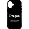 Extreme Greatness Custodia per iPhone 16 Drago Dio Definizione Divertente Ragazzo Nome Compleanno Draghi Regalo