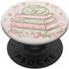 Dragon Bookstack Fantasy Apparel Cute Dragon Books Fantasy Reading, amante dei libri a pastello PopSockets PopGrip Adesivo