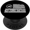 Best Dad Ever Father's Day Dad Birthday Ferret US Bandiera Americana Patriottica Retro PopSockets PopGrip Adesivo