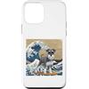 Miniature Schnauzer Puppy Lover PS Custodia per iPhone 12 mini Nano Schnauzer giapponese Kanagawa Wave Surf amante dei cani