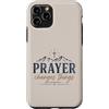Faith Revival Studio Custodia per iPhone 11 Pro La preghiera cambia le cose Fede cristiana Croce Montagne